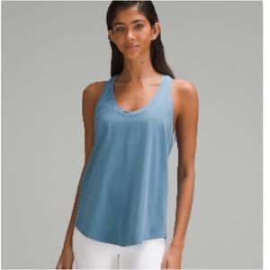 Lululemon NWT Love Tank in Utility Blue Pima Cotton Athletic Top size 0